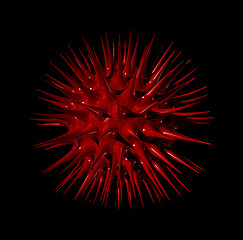 Image showing 3D red Virus