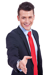 Image showing Young business man ready handshake 