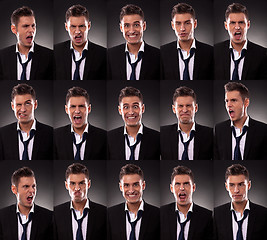 Image showing arrangement of many funny faces