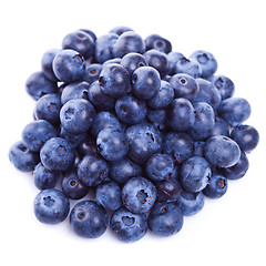 Image showing pile of fresh blueberry fruits 