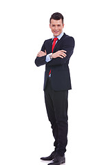 Image showing young business man full body 