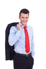 Image showing Portrait of relaxed young business man