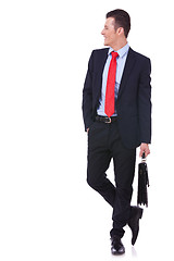 Image showing young business man taking a break