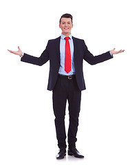 Image showing business man with open arms