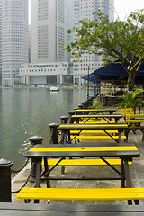 Image showing Tables by riverside