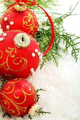 Image showing Beautiful Christmas balls.