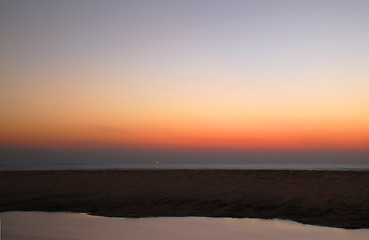 Image showing Fishing Vessels at Sunset