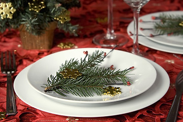 Image showing Christmas dinner table