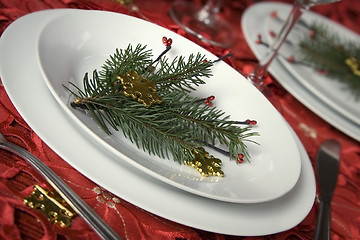 Image showing Christmas dinner table