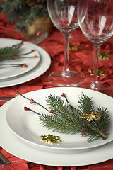 Image showing Christmas dinner table