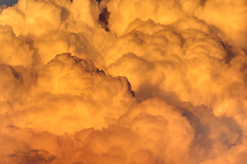 Image showing orange clouds