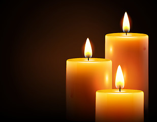 Image showing Yellow candles