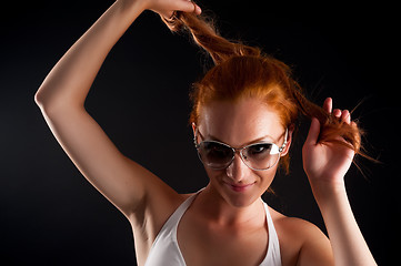 Image showing Pretty red-hair girl