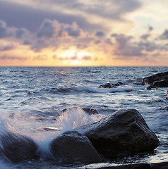 Image showing Evening sea