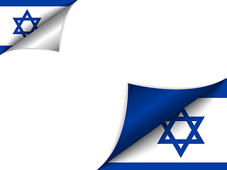 Image showing Israel Country Flag Turning Page