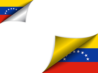 Image showing Venezuela Country Flag Turning Page