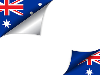 Image showing Australia Country Flag Turning Page