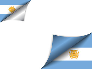 Image showing Argentina Country Flag Turning Page