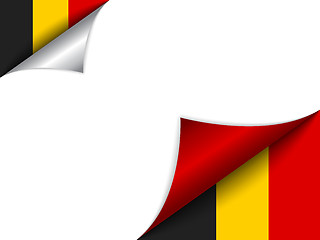 Image showing Belgium Country Flag Turning Page