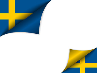 Image showing Sweden Country Flag Turning Page