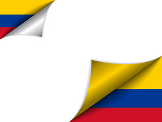 Image showing Colombia Country Flag Turning Page