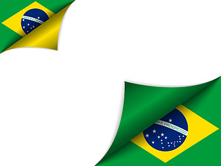 Image showing Brazil Country Flag Turning Page