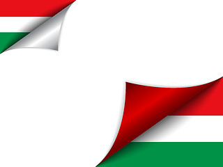 Image showing Hungary Country Flag Turning Page