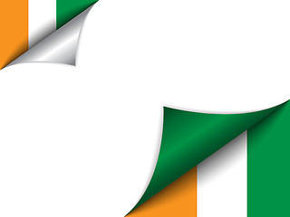 Image showing Ireland Country Flag Turning Page