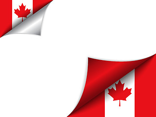 Image showing Canada Country Flag Turning Page