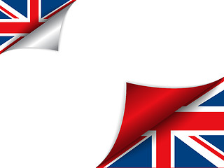 Image showing United Kingdom Country Flag Turning Page