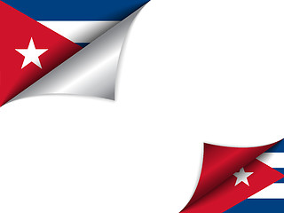 Image showing Cuba Country Flag Turning Page