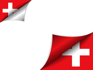 Image showing Switzerland Country Flag Turning Page