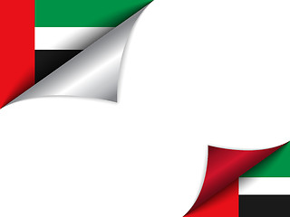 Image showing Emirates Country Flag Turning Page