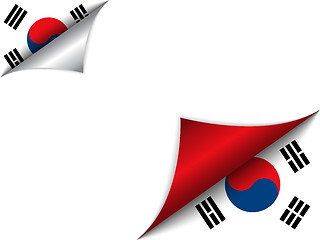 Image showing South Korea Country Flag Turning Page