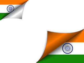 Image showing India Country Flag Turning Page