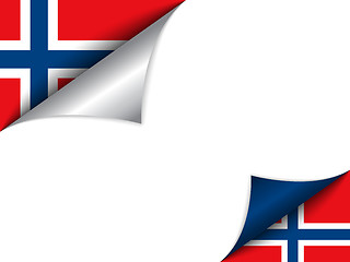 Image showing Norway Country Flag Turning Page