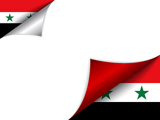 Image showing Syria Country Flag Turning Page