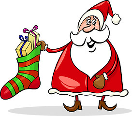 Image showing santa claus cartoon christmas illustration