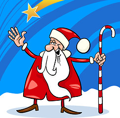 Image showing santa claus cartoon christmas illustration