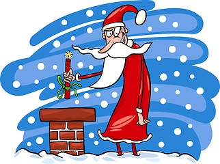 Image showing santa claus cartoon christmas illustration