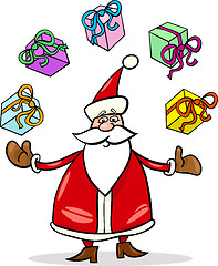 Image showing santa claus cartoon christmas illustration