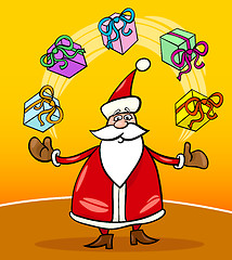 Image showing santa claus cartoon christmas illustration