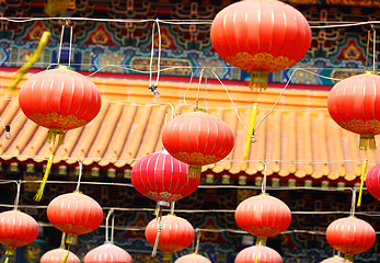 Image showing lantern in chinese temple