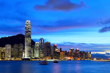 Image showing Hong Kong Skyline at night