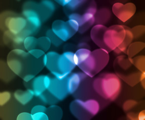 Image showing colorful hearts background