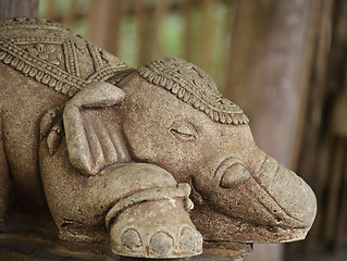 Image showing stone elephant statue