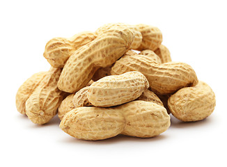 Image showing Peanuts on white ground