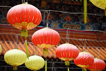 Image showing lantern in chinese temple