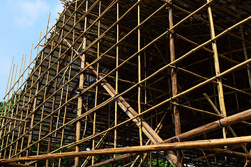 Image showing bamboo scaffolding