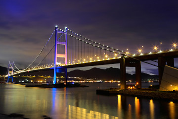 Image showing Tsing Ma Bridge at Hong kong